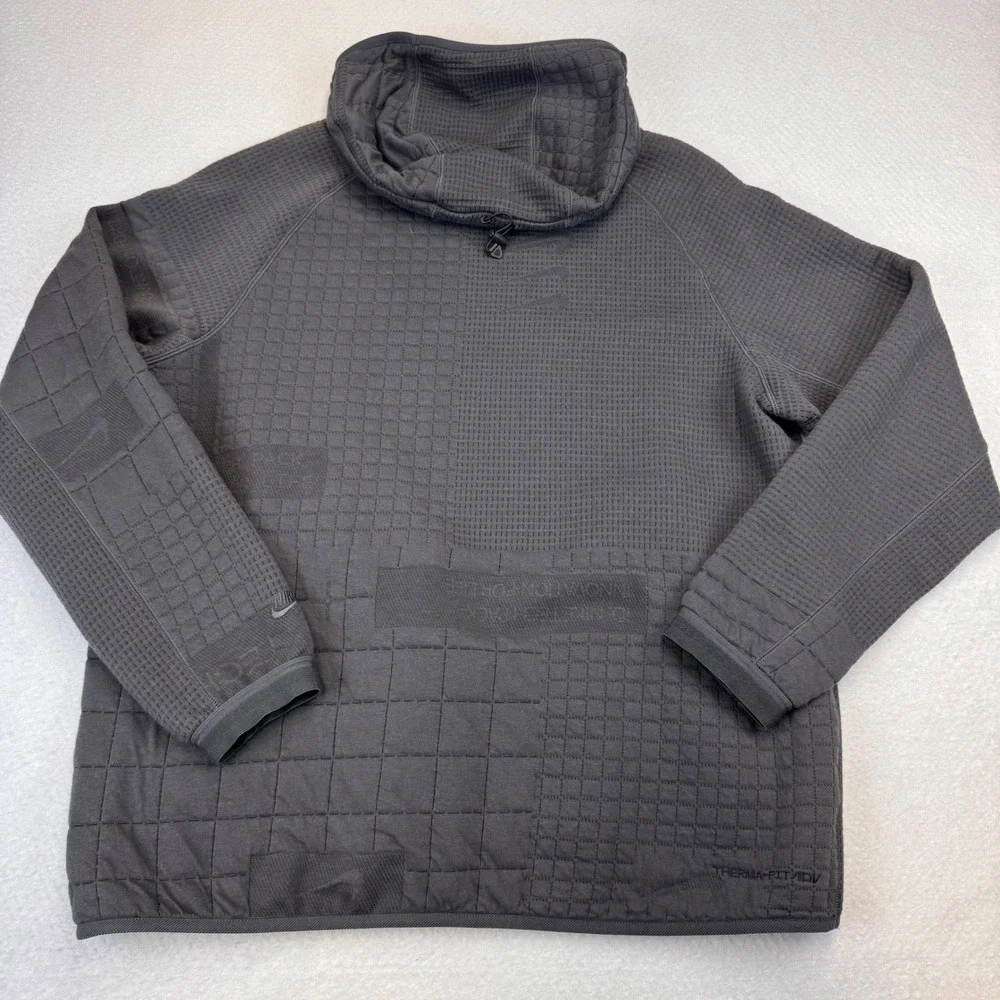 Nike Tech Pack SET Therma-FIT ADV Quilted Hoodie Men Size L‎ Pants XL Dark Gray